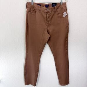 NYDJ Womens Alina Legging Pants Size 16 Lift Tuck Tech Shaping Stretch Brown